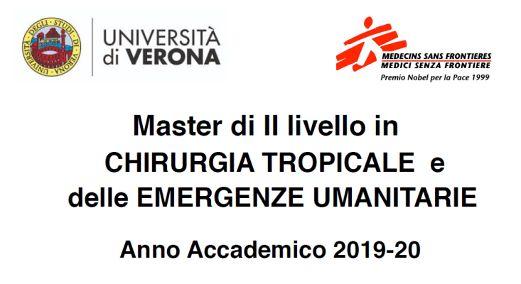 Master di II livello in chirurgia tropicale e delle emergenze umanitarie 2019-20